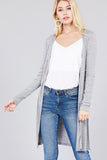 Side Slit Tunic Cardigan