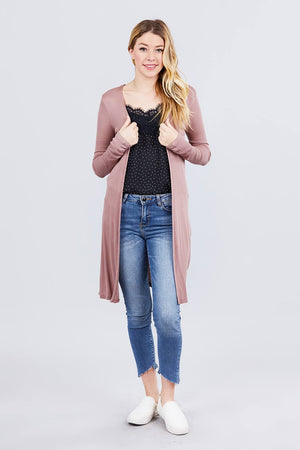 Side Slit Tunic Cardigan