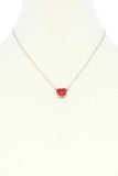 Glitter Heart Charm Necklace