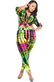 Plus Neon Tie-dye 2 Piece Legging Set