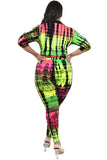 Plus Neon Tie-dye 2 Piece Legging Set