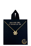 18k Gold Rhodium Dipped Flower Pendant Necklace