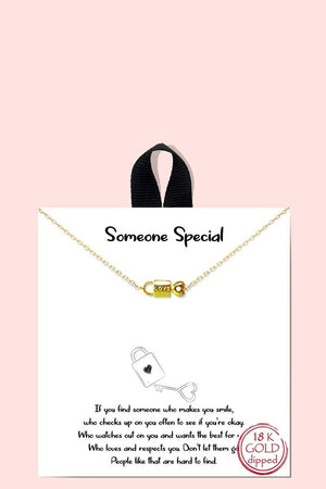 18k Gold Rhodium Dipped Someone Special Pendant Necklace