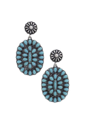 Western Style Concho Earring