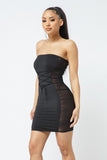 Tub Top Dress Side Mesh With Lacing