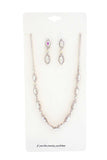 Elegant Marquise Rhinestone Loop Necklace