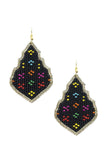 Seed Bead Pattern Dangle Earring