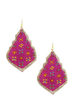 Seed Bead Pattern Dangle Earring