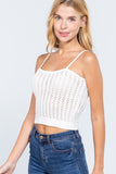 Pointelle Sweater Cami Top