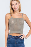 Pointelle Sweater Cami Top