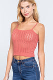 Pointelle Sweater Cami Top