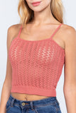 Pointelle Sweater Cami Top