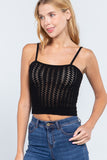 Pointelle Sweater Cami Top