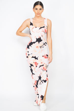 Floral Silted Maxi Dress