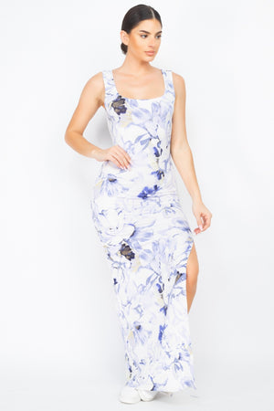 Floral Silted Maxi Dress