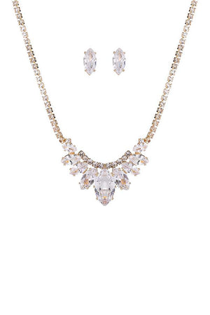 Stylish Crystal Rhinestone Necklace And Earring Set