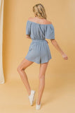 A Textured Woven Romper