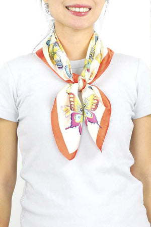 Silk Butterfly Print Scarf