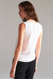 Solid Sleeveless Round Neck Basic Tank Top