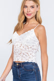 V-neck Scallop Lace Cami Top