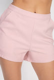 Back Zip-up Mini Shorts