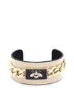 Bee Cuban Link Cuff Bracelet