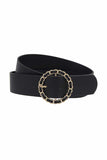 Pu Looped Circle Chain Buckle Belt