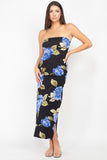 Floral Strapless Maxi Dress