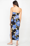 Floral Strapless Maxi Dress