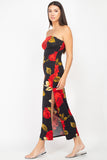 Floral Strapless Maxi Dress