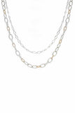 2 Layered Metal Chain Necklace