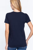 Short Sleeve V-neck Boxy Tee