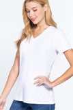 Short Sleeve V-neck Boxy Tee