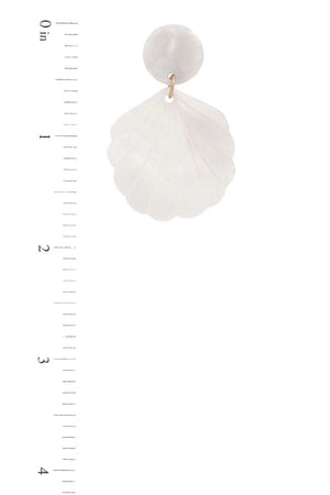 Sea Shell Acetate Post Drop Earring