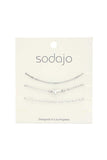 Sodajo Cross Charm Bracelet Set