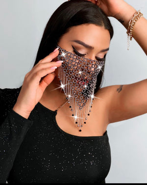 Glitter Studded Pattern Mask