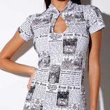 Silk Print Dress